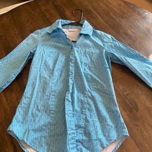 Dress shirt. Xtra small. Blue. New York and Company. Lightly used